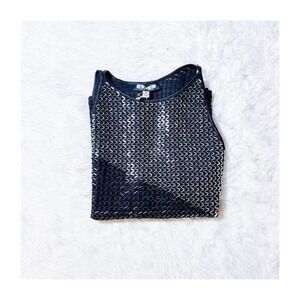 Epic Banded Sequined Evening Tank Top Size Small